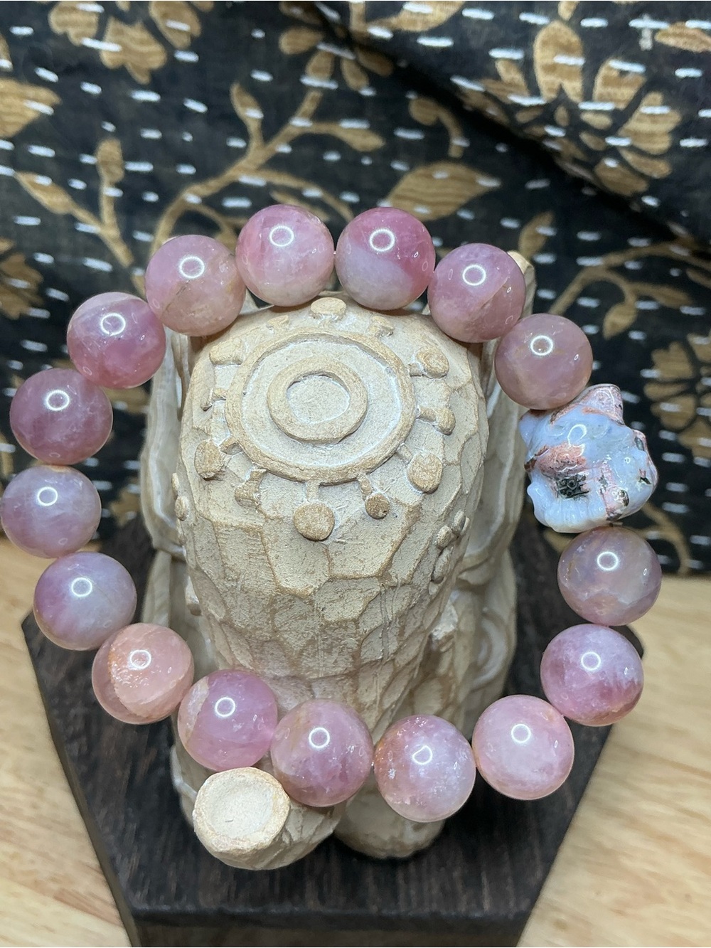 Purple Rose 12mm with Ocean Jasper Nine Tail Fox